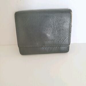 Burberry Wallet Green Coin Case Holder Pouch Leather Compact Mini Logo